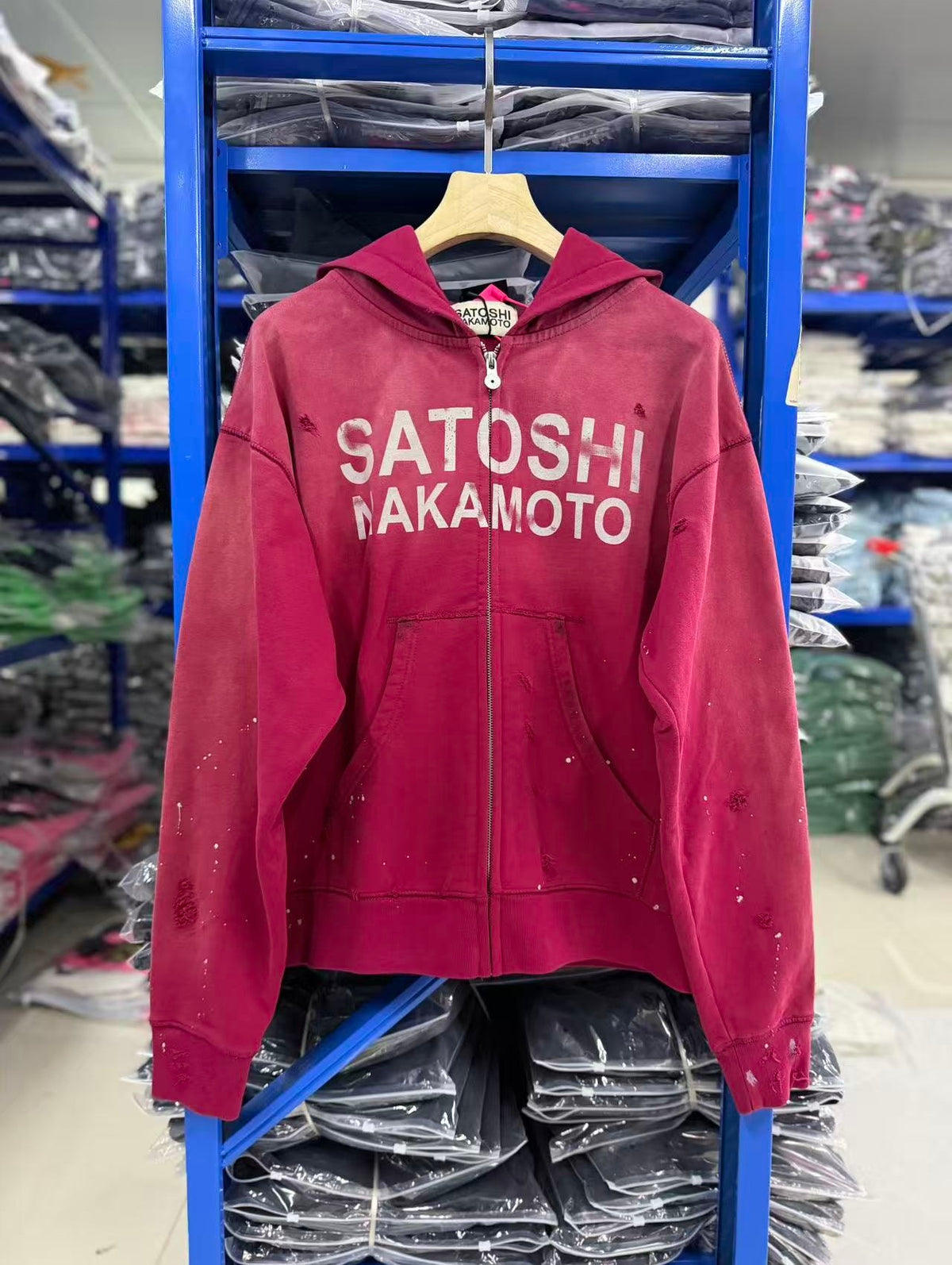 Satoshi Nakamoto hoodie High-quality heavyweight streetwear with a vintage, distressed aesthetic.