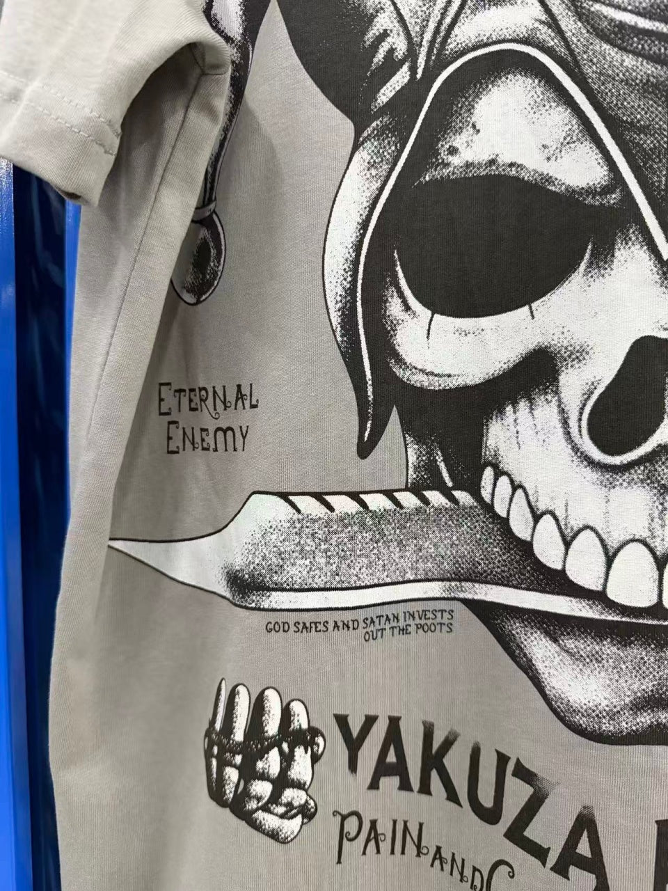 Vintage style washed summer wear T shirt Skull