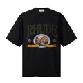 RHUDE T Shirts Distressed Rhude Emblem Print