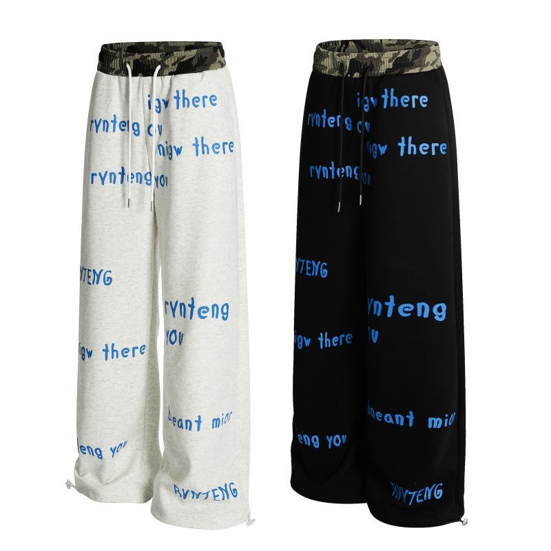 American-style streetwear harem pants Camouflage Waist Drawstring Streetwear Trousers