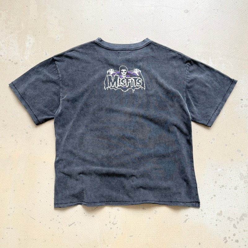 Unisex Vintage T Shirts CHOOOSELF 26SS "Misfits: Resurrection" Limited Edition – Heavyweight, Washed, Distressed & Destroyed Streetwear T-Shirt (Boxy/Cropped Punk Style)