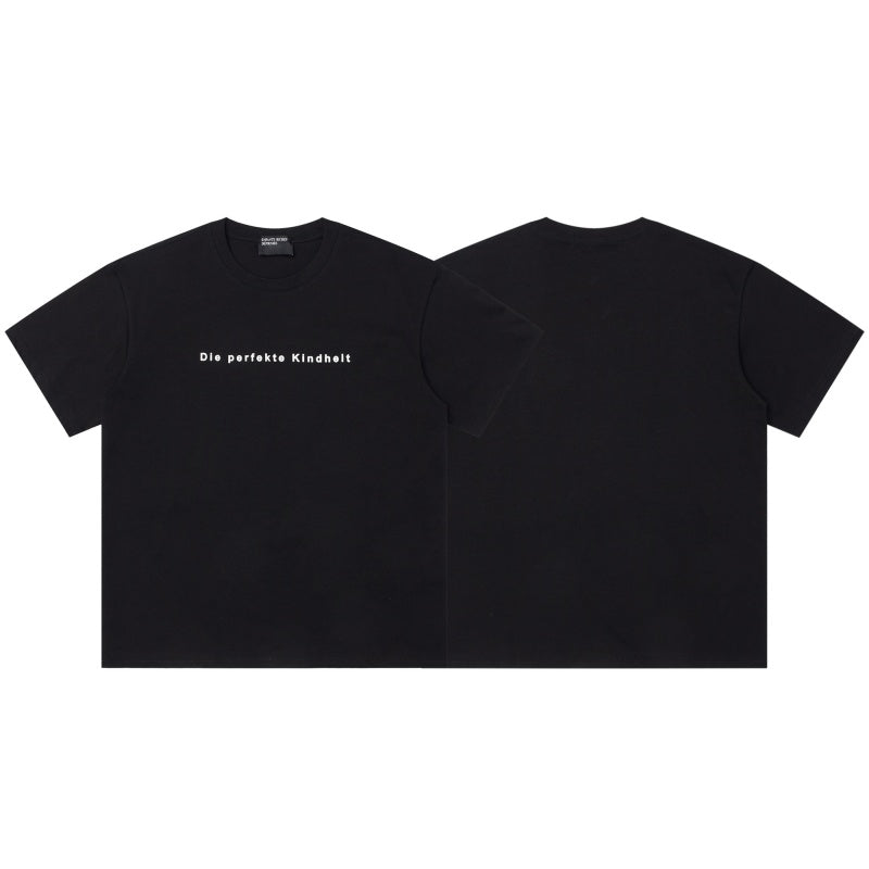 ERD T Shirts Simple Monotone Small Line Text Streetwear Tee