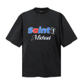 Saint Michael T Shirts Red Blue Saint 1 Script Michael Casual Text Illustration