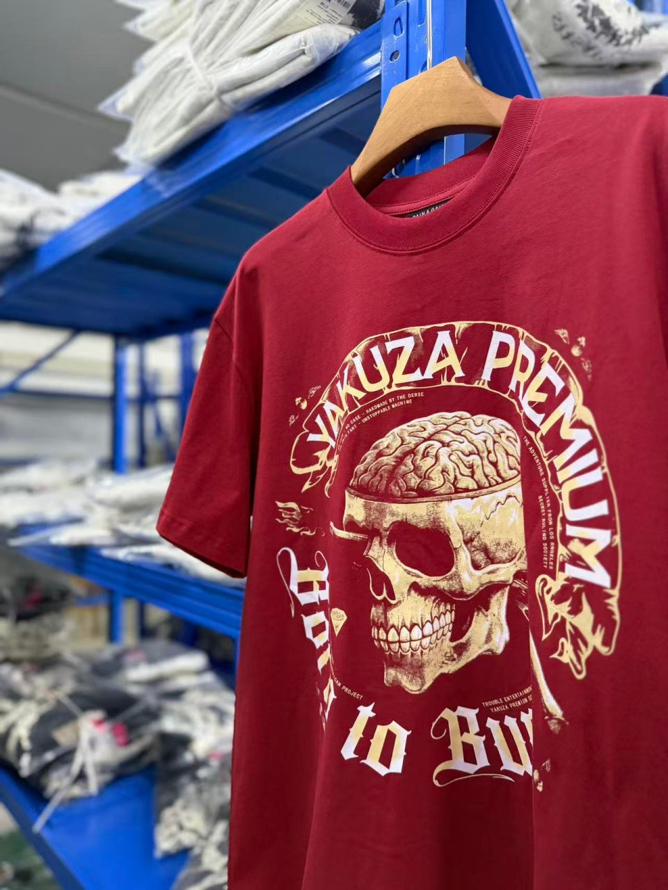 Vintage style washed summer wear T shirt Skull