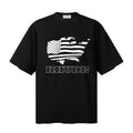 RHUDE T Shirts Vintage US Map Flag Graphic Print