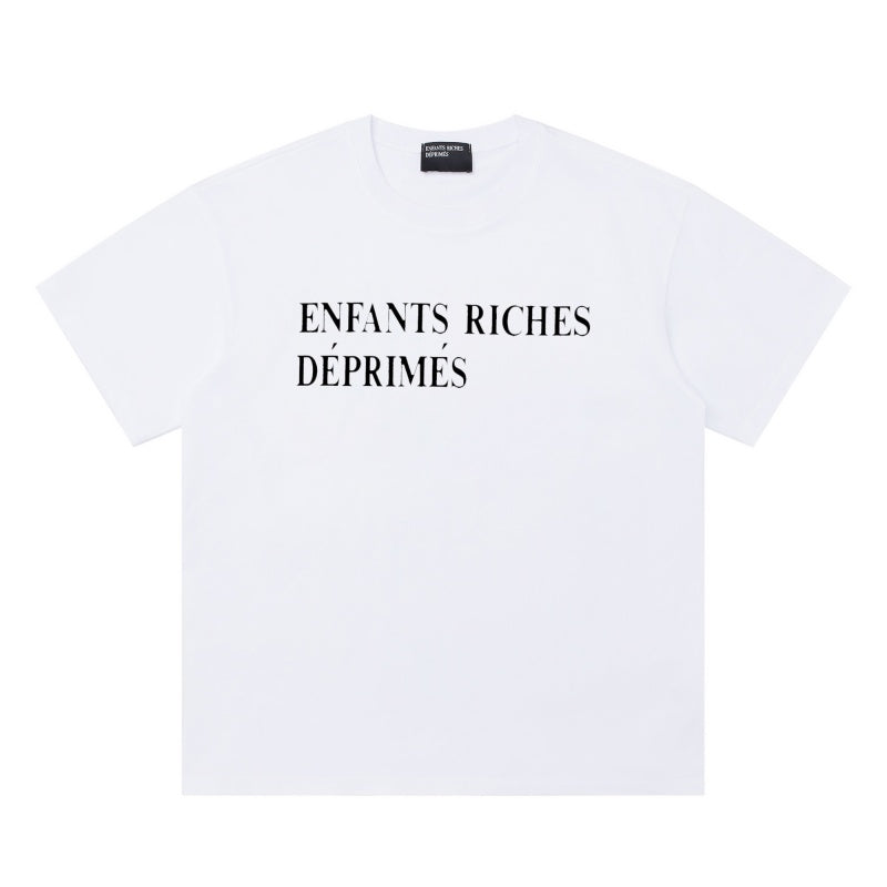 ERD T Shirts Understated Dual Line Typography Street Top