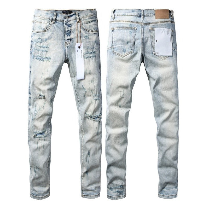 Purple brand Jeans High-quality pure cotton streetwear trousers line