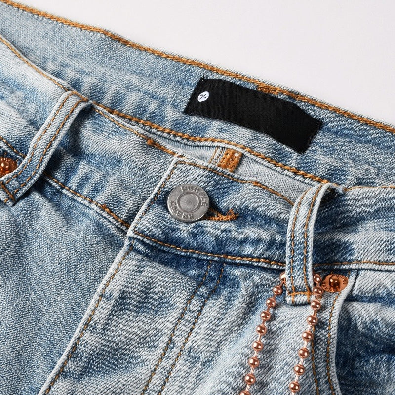 Purple brand Jeans High-quality pure cotton streetwear trousers line