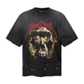 Saint Michael T Shirts Oversized Black Death Metal Horror Skull Graphic
