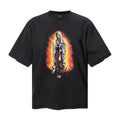 Saint Michael T Shirts Our Lady of Guadalupe Flame Aura Portrait Streetwear