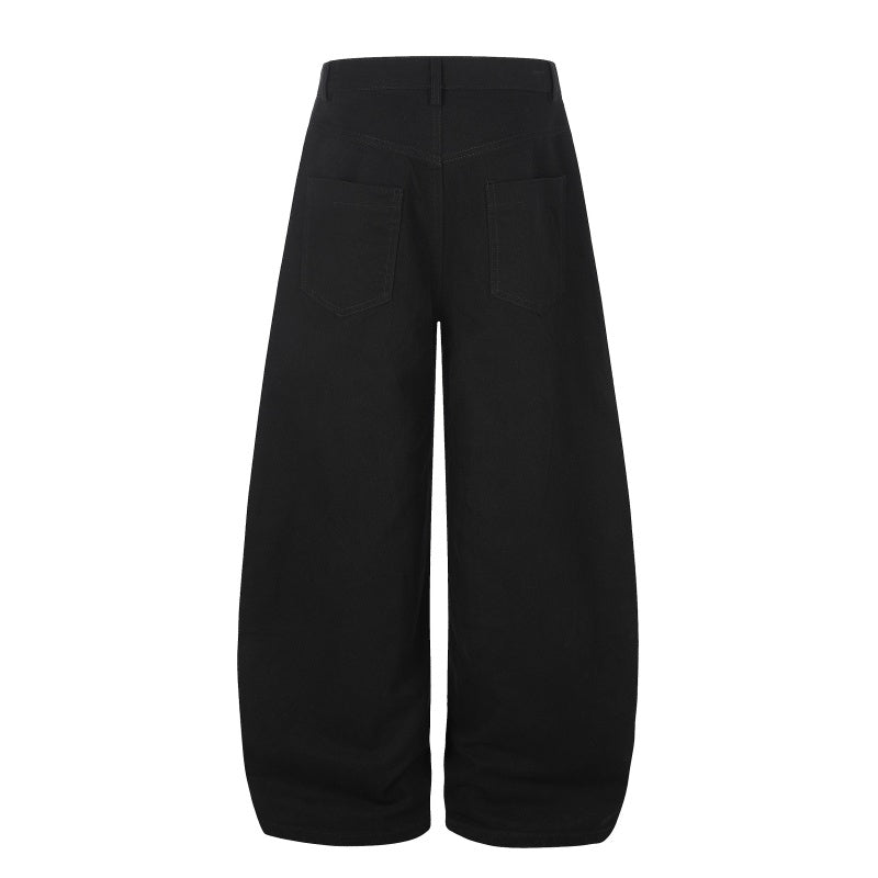 American-style streetwear harem pants Waist Cross Crystal Detail Draped Curved Pants