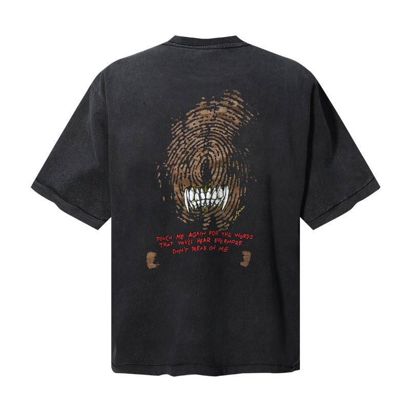 Saint Michael T Shirts Vintage Washed Dual Sided Infinity Snake Graphic Thrash Metal Band