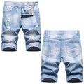 Denim shorts High-quality trendy casual pure cotton Non-stretch plus-size men's clothing