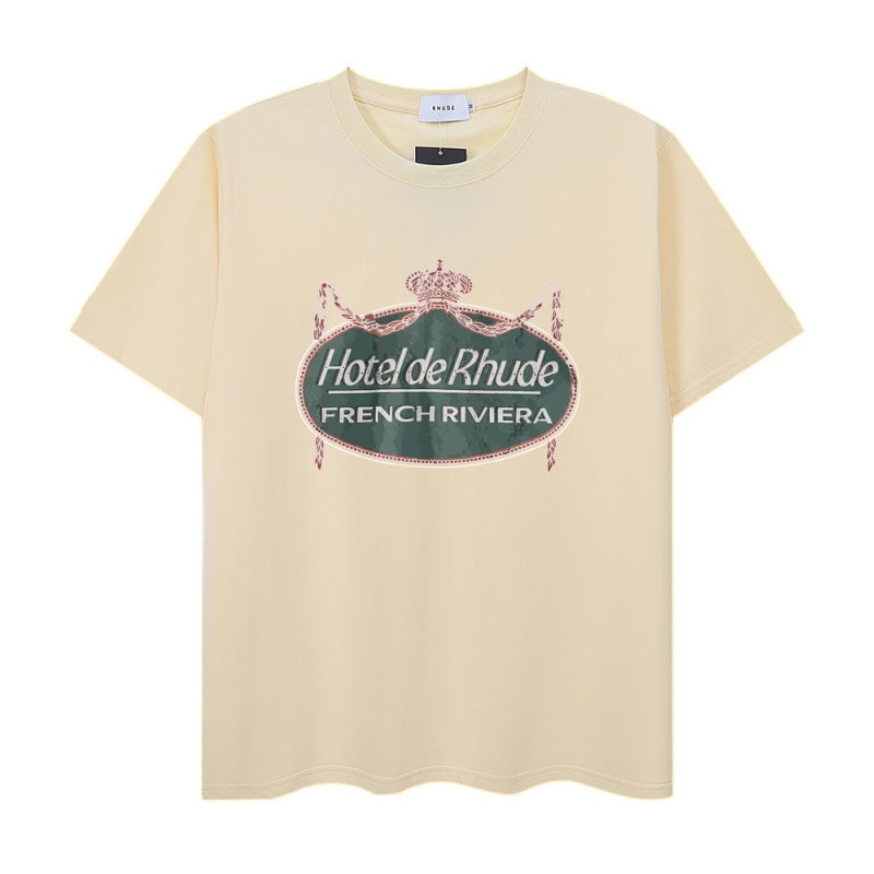 RHUDE T Shirts Old-Style Coastal Badge Art