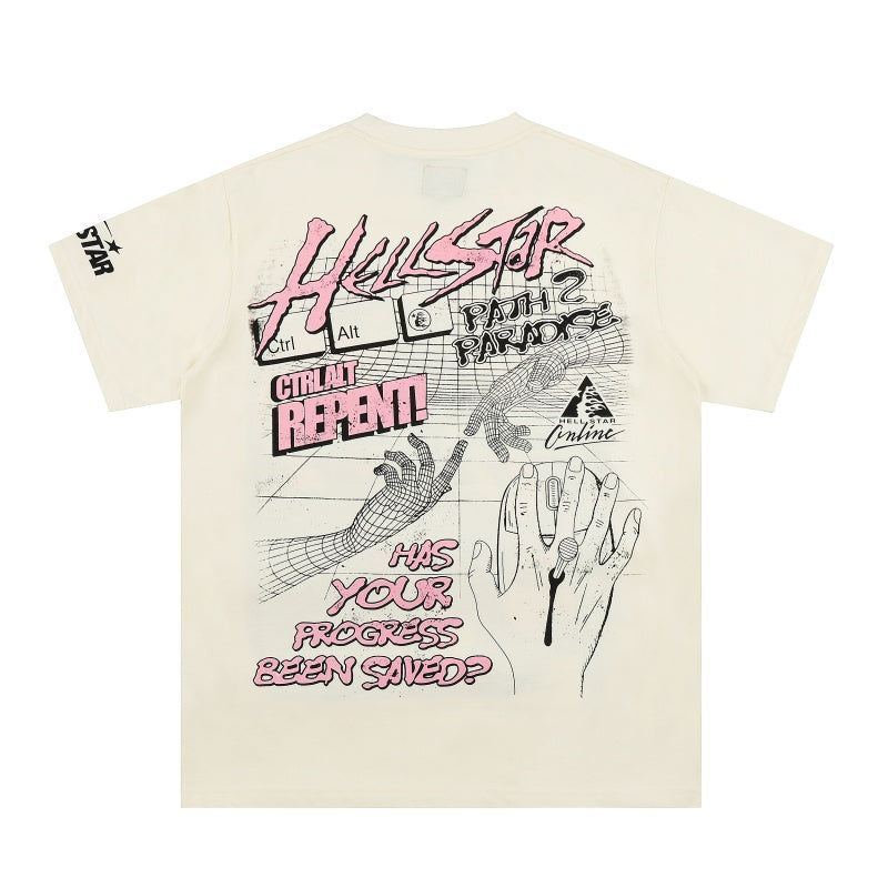 Vintage-style American T-shirt Eclectic Graffiti‑Style Religious Montage Artwork