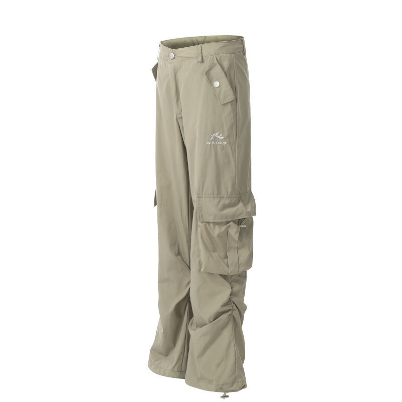 American-style streetwear harem pants Adjustable Hem Adventure Cargo Pants Plush