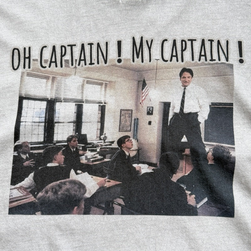 Unisex Vintage T Shirts *Dead Poets Society* Limited Collaboration: "Heaven-and-Earth" stitching (single-needle), special enzyme-milled vintage wash, and direct-to-garment white ink printing.