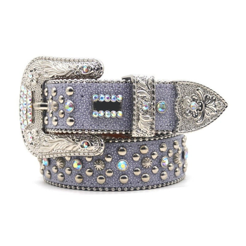 Hip-hop punk rhinestone belt punk style