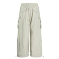 American-style streetwear harem pants Beige & Dark Navy Outdoor Slacks
