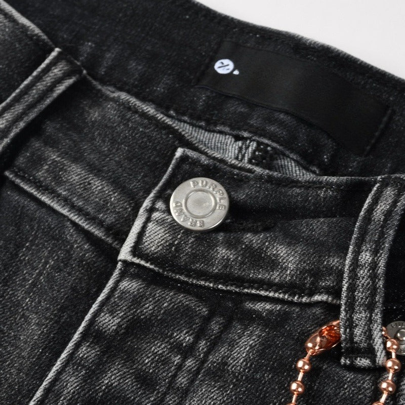 Purple brand Jeans High-quality pure cotton streetwear trousers embroidery