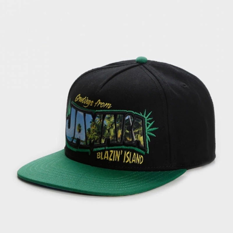 Trendy flat brimmed snapback hatsgreetings from hawaii sun protection shade