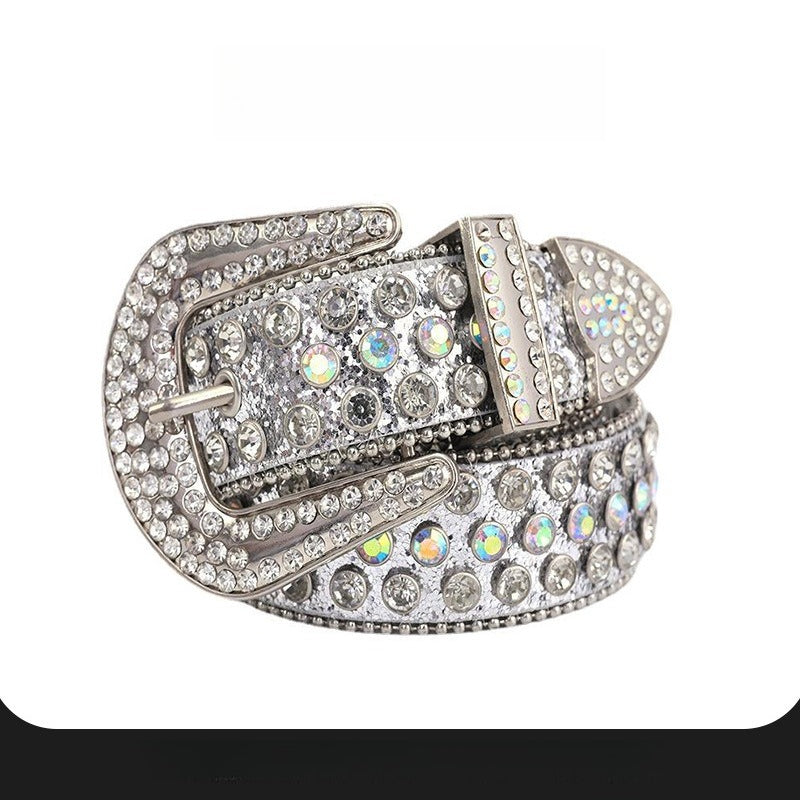 Hip-hop punk rhinestone belt punk style