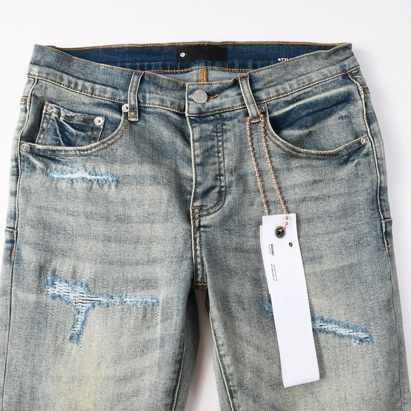 Purple brand Jeans High-quality pure cotton streetwear trousers line