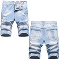 Denim shorts High-quality trendy casual pure cotton Non-stretch plus-size men's clothing