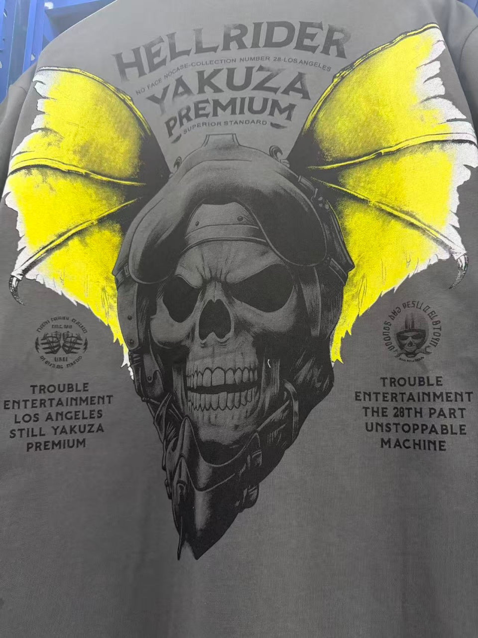 Vintage style washed summer wear T shirt Skull
