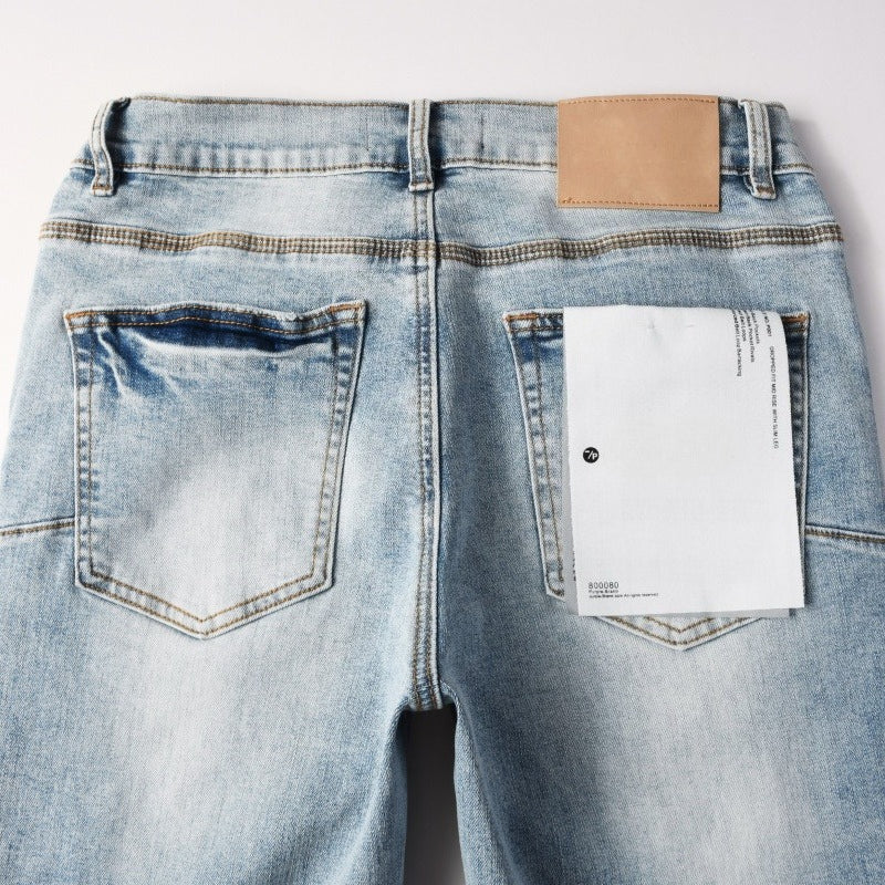 Purple brand Jeans High-quality pure cotton streetwear trousers Hole