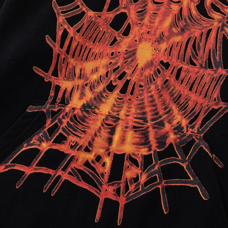 Spiderweb hoodie High-quality pure cotton for autumn and winter