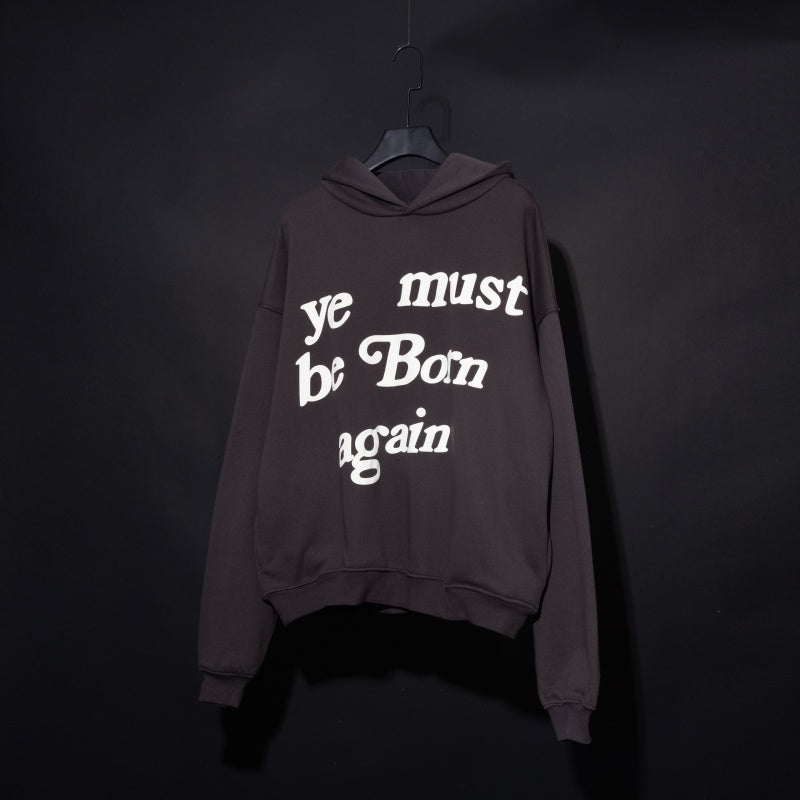 Unisex Vintage Hoodie  CPFM "Ye Must Be Born Again" Fleece-Lined Hoodie