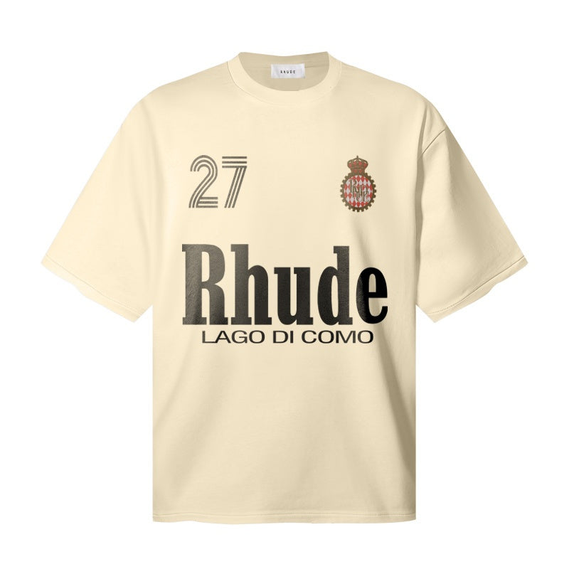 RHUDE T Shirts Retro Italian Lake Rhude Print