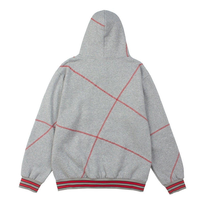 Denim Tears Hoodie Y2K Virginia Cotton Floral Print Oversized Line Stitch Hoodie