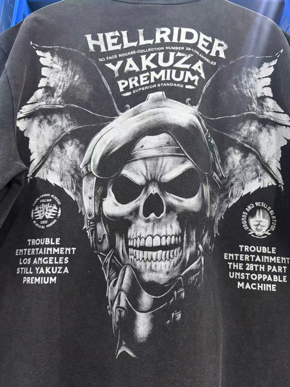 Vintage style washed summer wear T shirt Skull