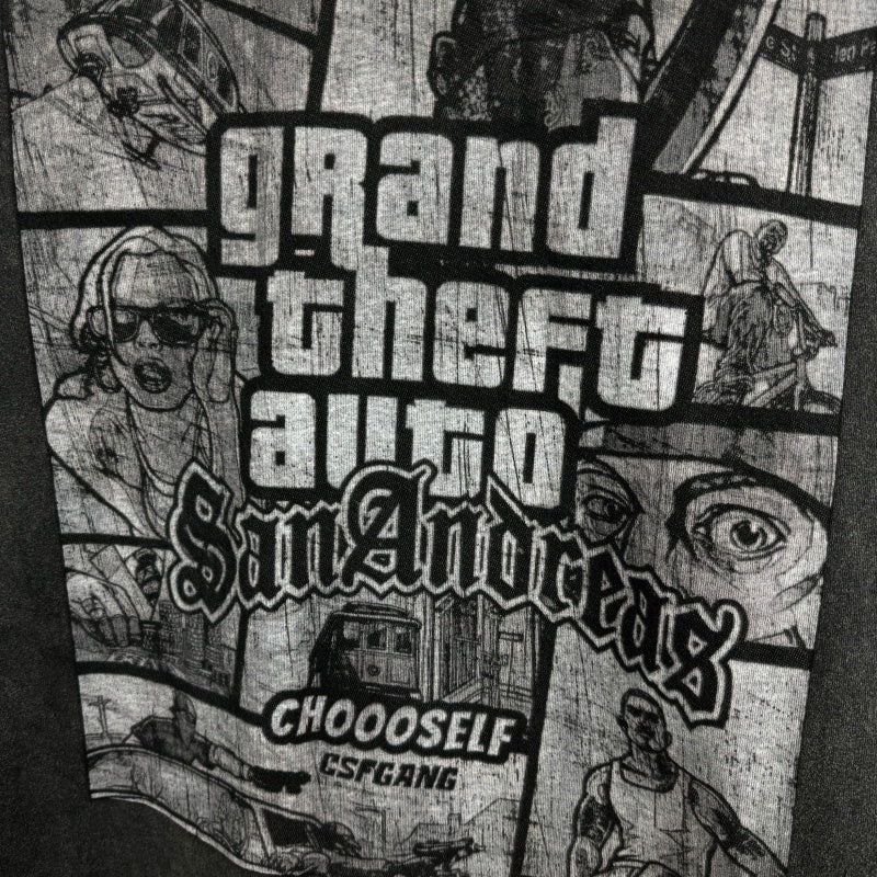 Unisex Vintage T Shirts GTA: San Andreas Limited Edition High-Street Short-Sleeve Tee – featuring a premium heavy-duty distressed wash, direct-to-garment white ink printing, and an unbeatable feel and texture.
