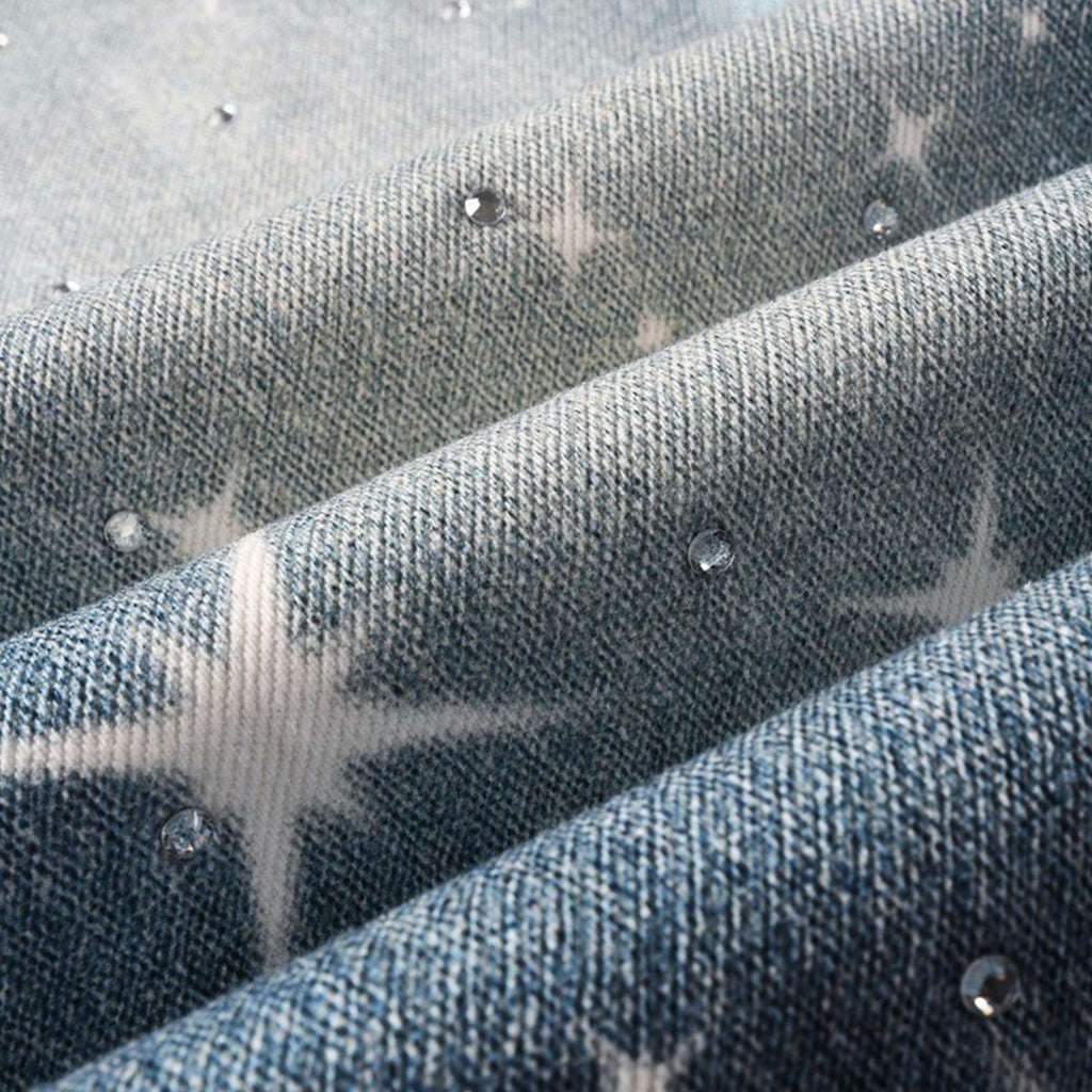 purple brand jeans Rhinestones #9141