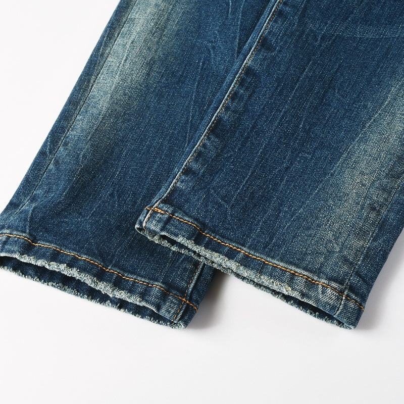 Purple brand Jeans High-quality pure cotton streetwear trousers Hole