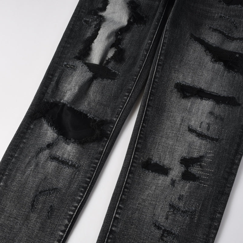 Purple brand Jeans High-quality pure cotton streetwear trousers Hole