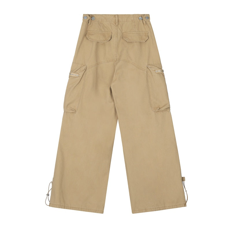 American-style streetwear harem pants Pleated knee relaxed fit outdoor pants