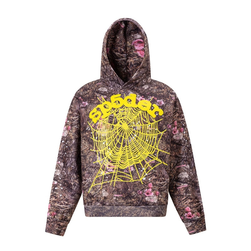 Spiderweb hoodie High-quality pure cotton for autumn and winter Camouflage