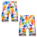 Denim shorts High-quality trendy Distressed with holes casual pure cotton Non-stretch plus-size men's clothing