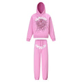 Spiderweb hoodie & sweatpants 2 piece set High-quality pure cotton for autumn and winter