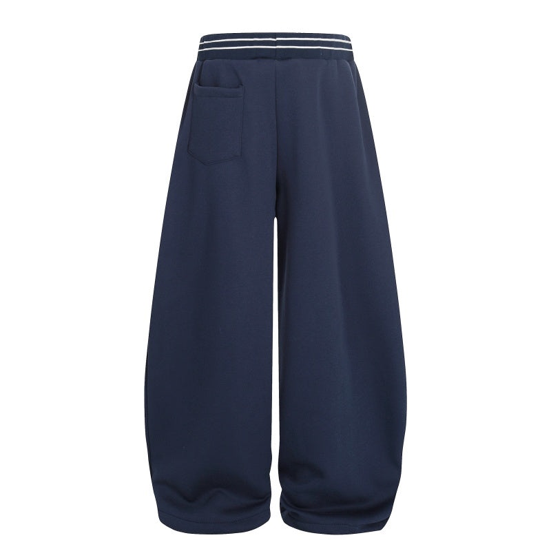 American-style streetwear harem pants Thickened Relaxed Baggy Pants with Toggle Hems