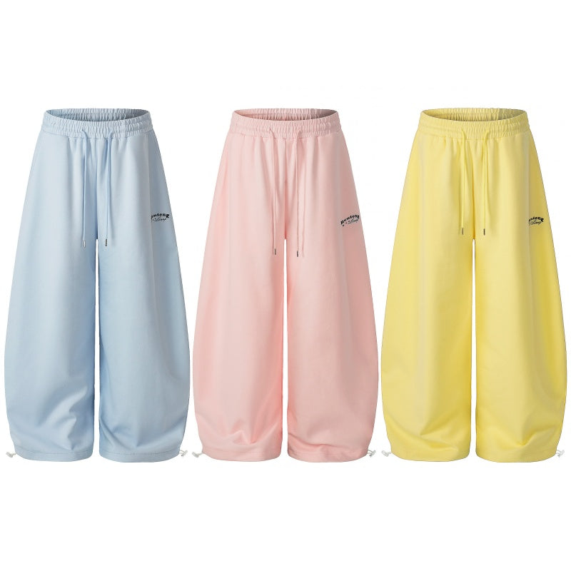 American-style streetwear harem pants Soft Candy Color Wide Balloon Pants