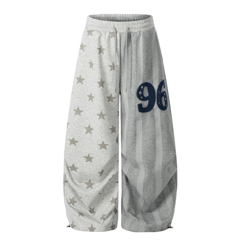 American-style streetwear harem pants Vintage Star 96 Ruched Balloon Trousers
