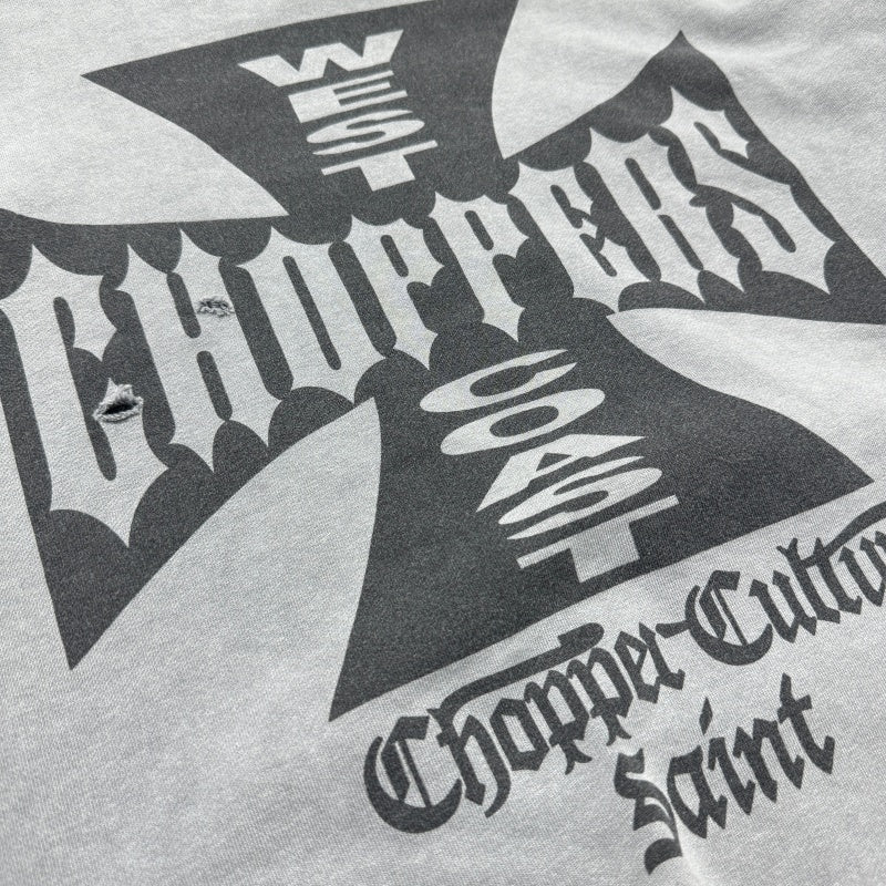 Unisex Vintage Hoodie Saint "West Coast Chopper" Limited Edition Washed & Distressed Hoodie – Featuring multi-zone handcrafted distressing and a heavyweight fabric with an enzyme-milled, faded wash finish.