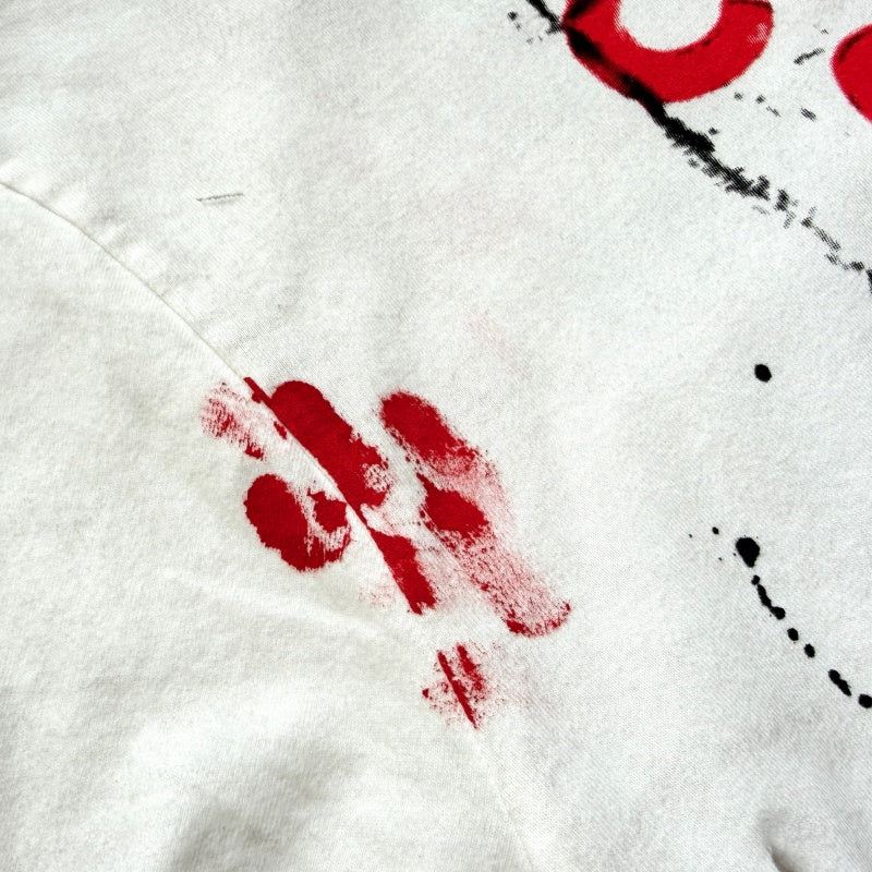 Unisex Vintage T Shirts Saint Street "Dirty" — An Unconventional Limited Edition. Street-graffiti style T-shirt featuring hand-painted splatter effects, multi-location hand-distressing, and a heavy-weight fabric treated with an enzyme-stone wash and