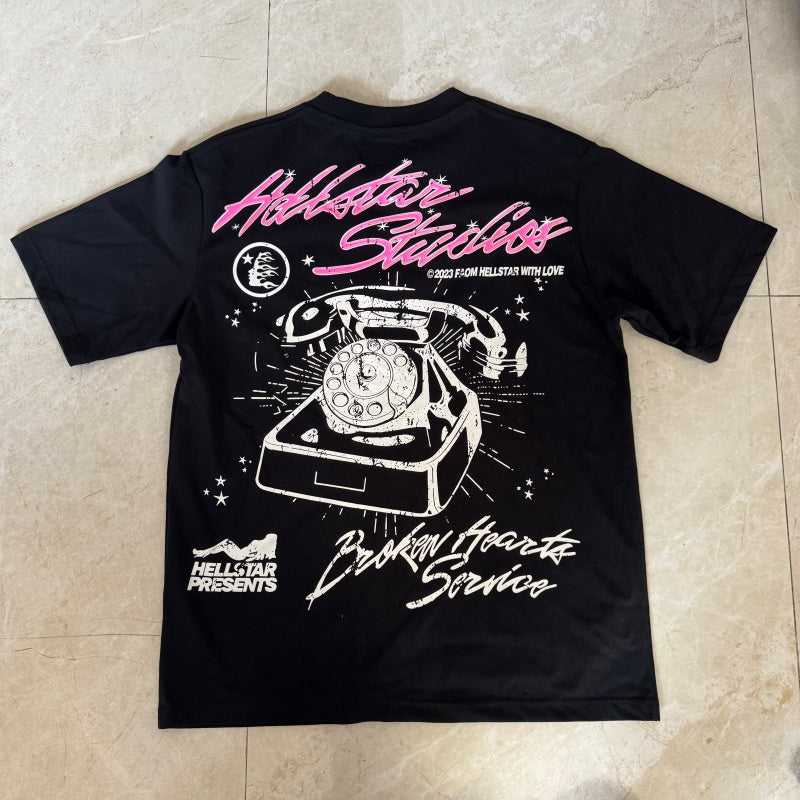 Vintage-style American T-shirt  Distressed Punk Front Back Graphic