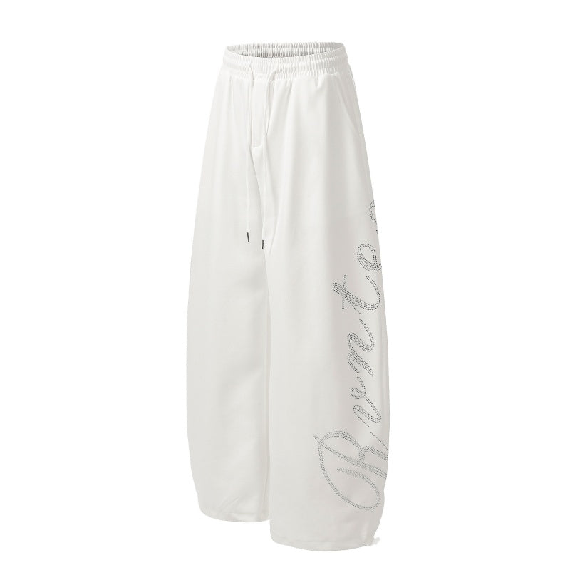 American-style streetwear harem pants Elastic Drawstring Loose Voluminous Silhouette